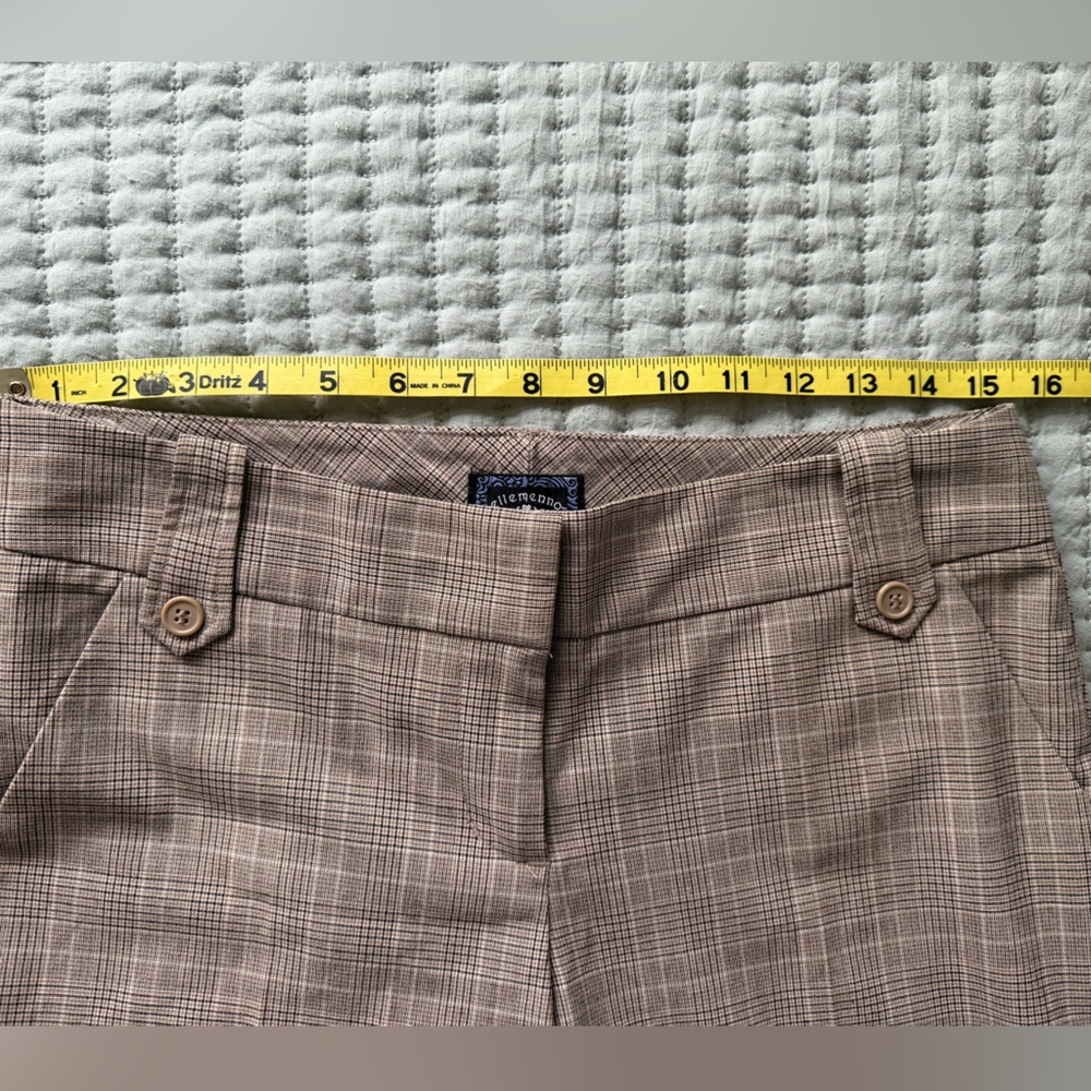 Vintage Y2K Tan Plaid Pedal Pushers - Picture 7 of 10